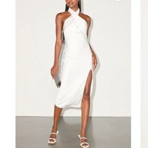 Lulu's White halter Dress